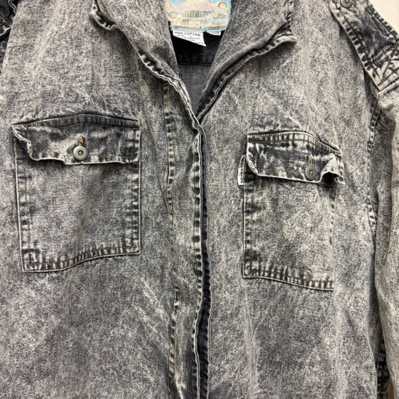 Vintage Don’t Stop Acid Wash Denim Dress - Picture 6 of 13